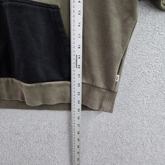 Vans Women Hoodie M Green Fleece Logo Activewear Long Sleeve - Picture 5 of 10